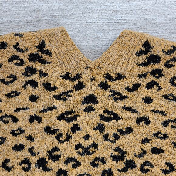 Ces Femme Leopard Print Oversized Cardigan Medium Wool Angora Blend - Picture 16 of 16